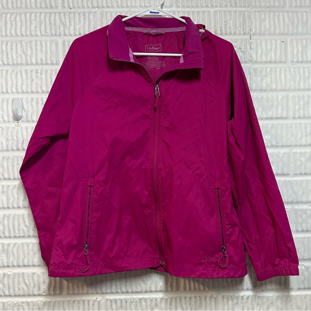 L.L Bean Full Zip Wind Breaker / Rain Jacket Size medium